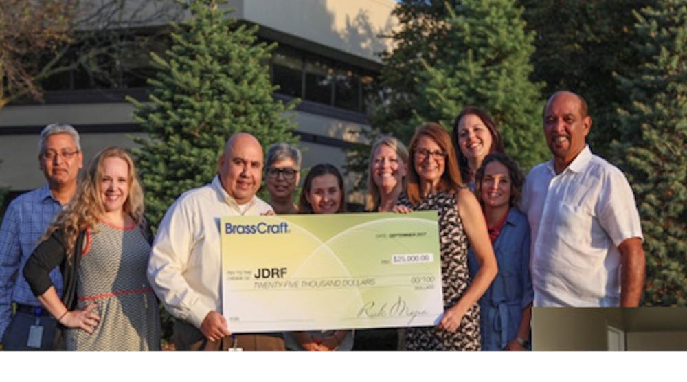 Brass Craft participated in the annual JDRF One Walk. In conjunction with the Masco foundation the company was able to donate a check for $25,000.