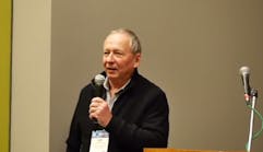 Ken Sinclair, owner and publisher of AutomatedBuildings.com speaks at the sixth annual Connection Community Collaboratory held at the AHR 2018 in Chicago.