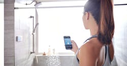The U by Moen app allows users to activate their showers with their smartphones.