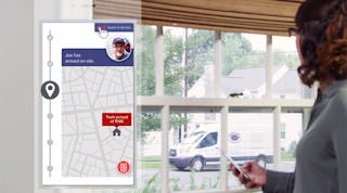 A homeowner using the Schedule Engine app in the company&apos;s promotional video.