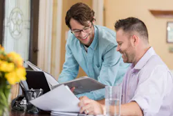 two men sales meeting