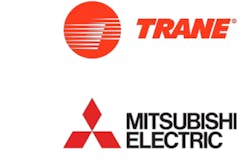 Trane, Mitsubishi Electric logos Trane, Mitsubishi Electric logos