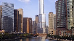 Trump Tower on the Chicago River.