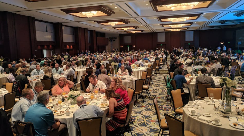 The gathered society members at the 2018 ASPE Award Ceremony and Breakfast.