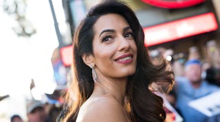 Amal Clooney &mdash; photgraphed here at the Film Institute&apos;s 46th Life Achievement Award Gala on June 7 &mdash; gave the opening keynote at Greenbuild 2018 in Chicago.