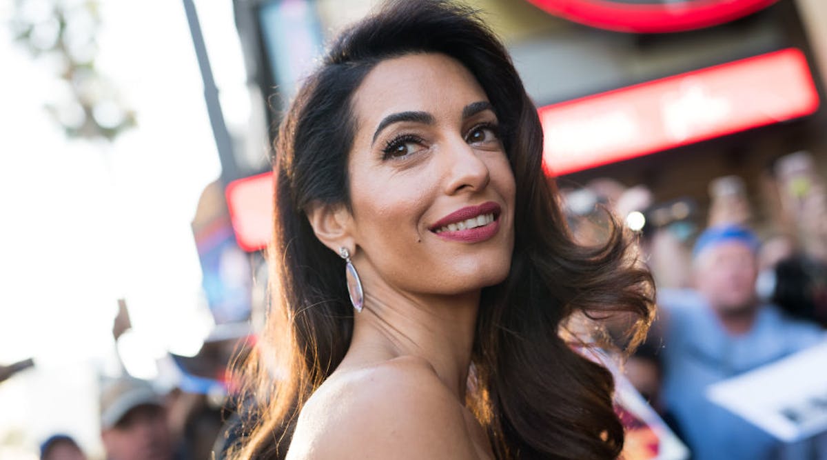 Amal Clooney &mdash; photgraphed here at the Film Institute&apos;s 46th Life Achievement Award Gala on June 7 &mdash; gave the opening keynote at Greenbuild 2018 in Chicago.