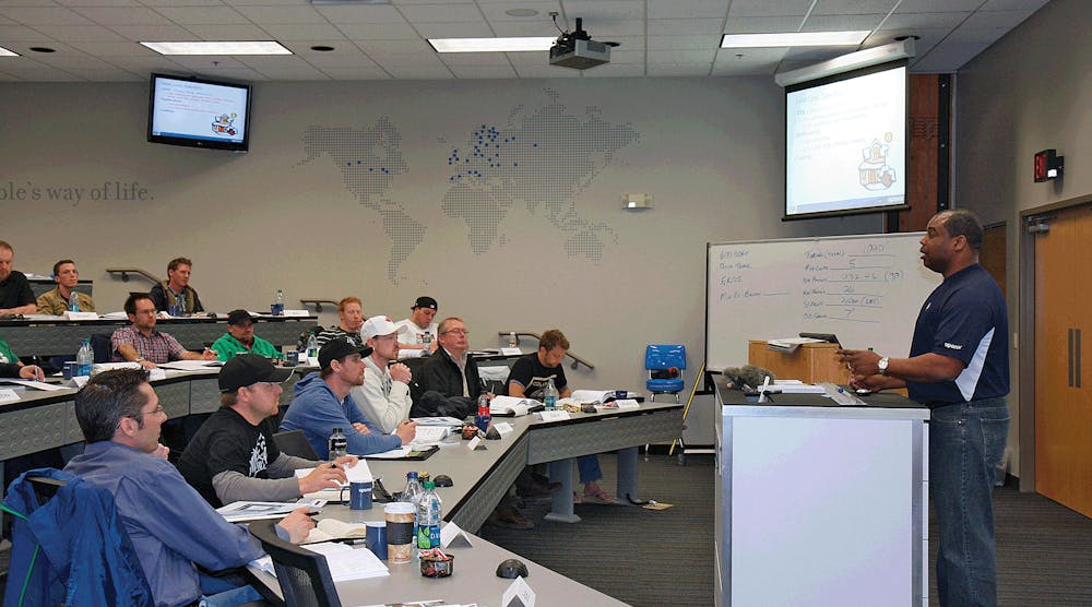 Uponor Training Manager, Wes Sisco, teaches professionals about radiant heating and cooling systems, geothermal applications, commercial plumbing systems and residential fire sprinkler systems.