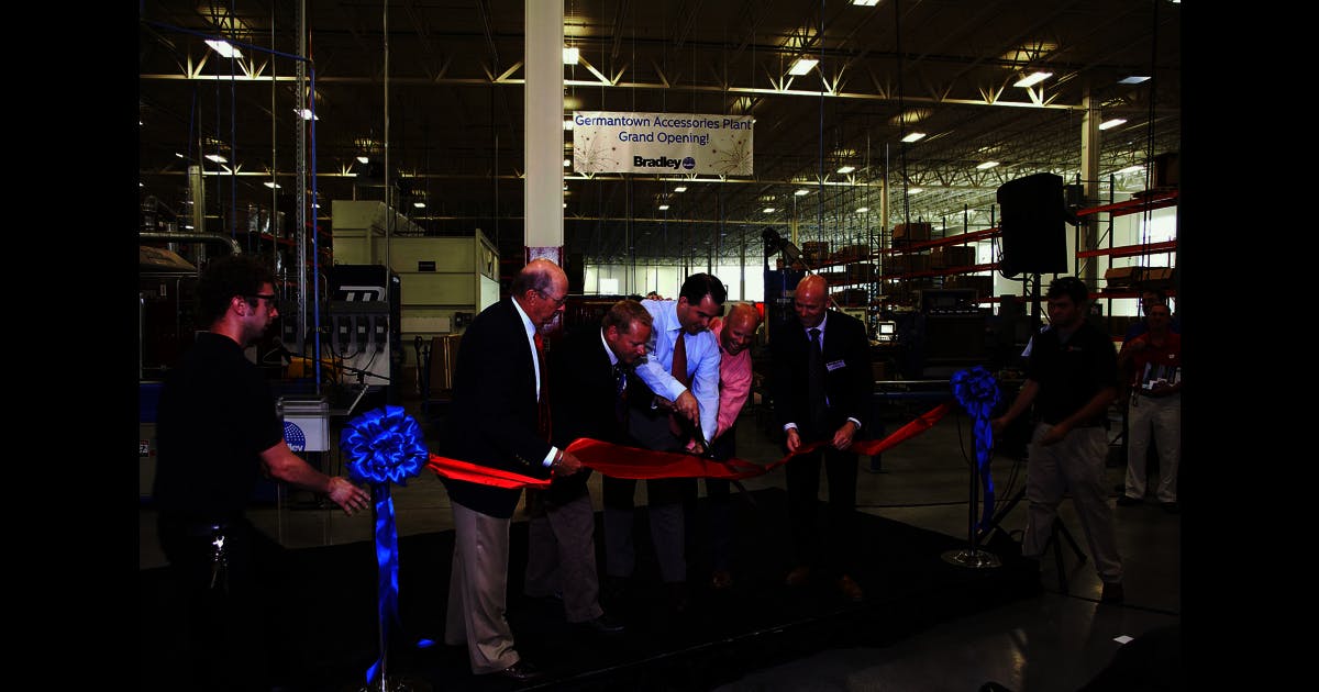 Bradley Corp. celebrates plant opening in Wisconsin Contractor