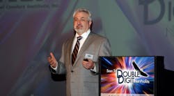 Dominick Guarino, National Comfort Institute Chairman &amp; CEO, introduces NCI&rsquo;s 4-Dimensional Performance-Based Contracting&trade; Business Model at the Summit 2013 Opening Session.