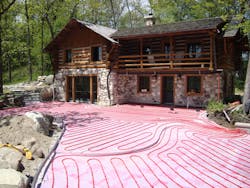 The radiant snowmelt field on one side of the Holoubeck house The radiant snowmelt field on one side of the Holoubeck house