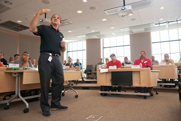 John Barba teaching a FloPro classroom