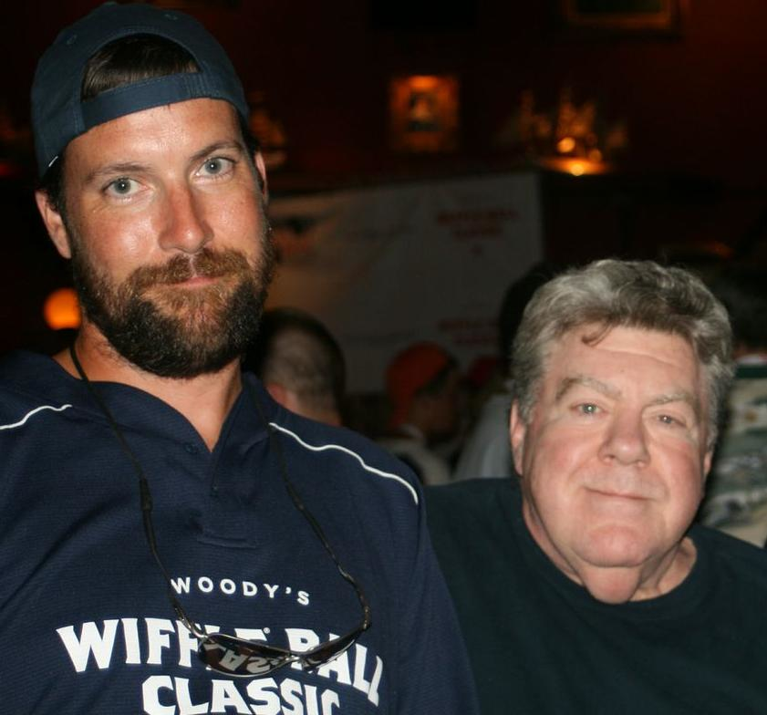 Sloan President and CEO Graham Allen left with actor George Wendt at the Wood Family Foundationrsquos Wiffle for a Diffle fundraiser on Aug 10 at Wrigley Field Chicago
