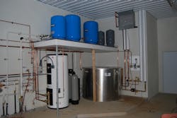 The mechanical room at Louden Farms The mechanical room at Louden Farms