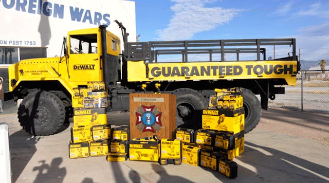 As part of their Built in American announcement, DEWALT made a tool donation to the Central Veterans of Foreign War (VFW) post in downtown Las Vegas on November 12. The tools will be used to setup a lending center, where local veterans can borrow and utilize DEWALT tools for projects, at no cost.