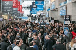 The opening day of the show was packed The opening day of the show was packed