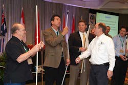 The ETS attracts experts such as Gary Klein seen here in the white shirt who39s an expert in hot water delivery systems and conservation The ETS attracts experts such as Gary Klein seen here in the white shirt who39s an expert in hot water delivery systems and conservation