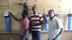 Four years after the 2010 earthquake, efforts to restore access to clean drinking water continue throughout Haiti. Plumbers Without Borders (PWB) worked with students at Haiti Tec, teaching them to install water purification systems designed to help address this critical need.