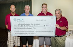 Philip Megna President EMCOR Services Northeast pictured far right along with participantspresented a 10000 check for The National Center for Missing amp Exploited Children during ceremonies at the EMCOR In Greater Boston 7th Annual Golf Tournament Invitational Philip Megna President EMCOR Services Northeast pictured far right along with participantspresented a 10000 check for The National Center for Missing amp Exploited Children during ceremonies at the EMCOR In Greater Boston 7th Annual Golf Tournament Invitational