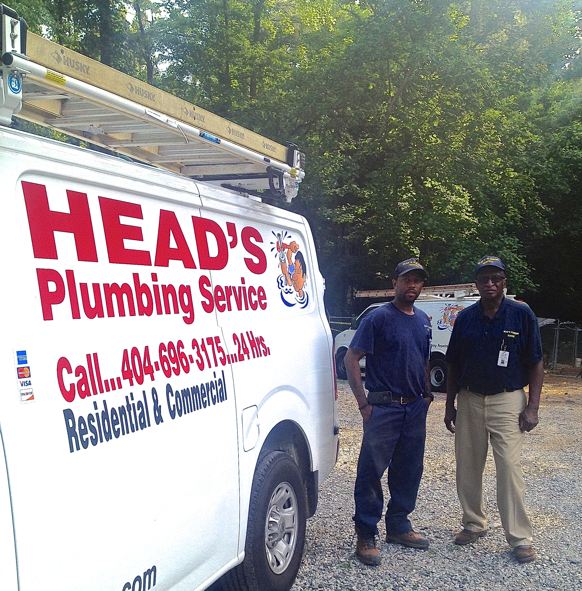 Odari M Head with his father and company owner Phenus Head Jr