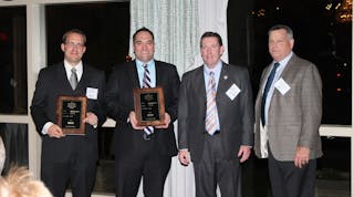 Pictured from left to right are: Ameren Missouri Engineer Rob Betz; Haberberger Project Manager Steve Haberberger, Jr.; John O&apos;Mara, Business Manager, Plumbers&rsquo; &amp; Pipefitter&rsquo;s Local Union No. 562;and Mike Hurley, President, Mechanical Contractors Association of Eastern Missouri.