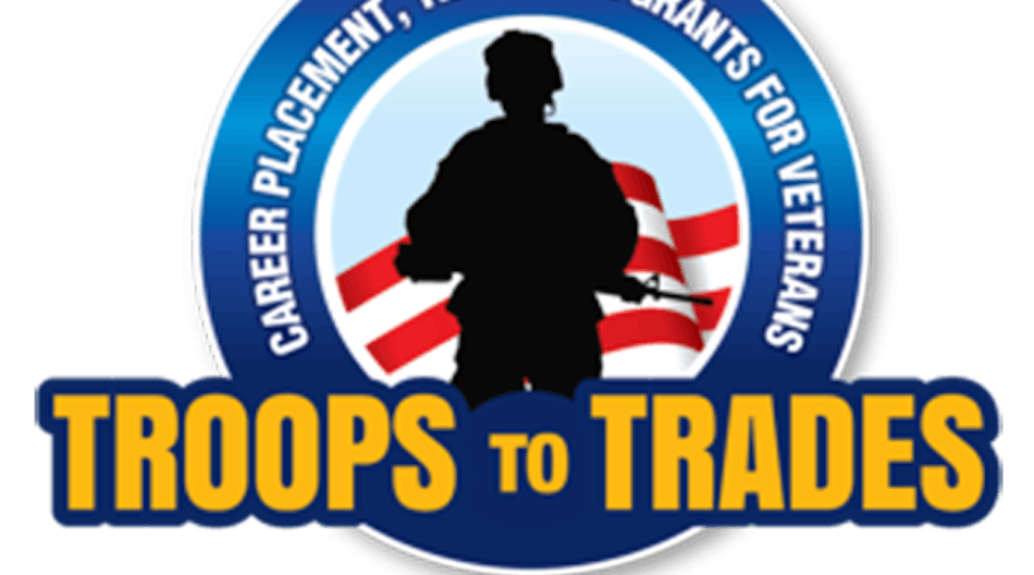 Troops to Trades will help veterans learn about careers in the trades, apply for all-expense-paid training grants and scholarships and connect with service industry businesses through the Business Network.