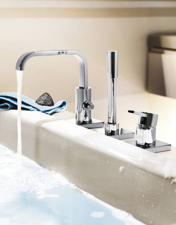 The Grohe Allure Three Hole Single Lever Bath Combination