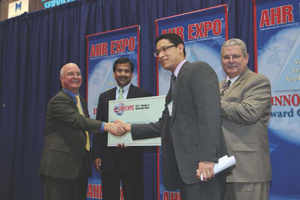 2012 AHR Expo Innovation Awards entry fees donation ceremony