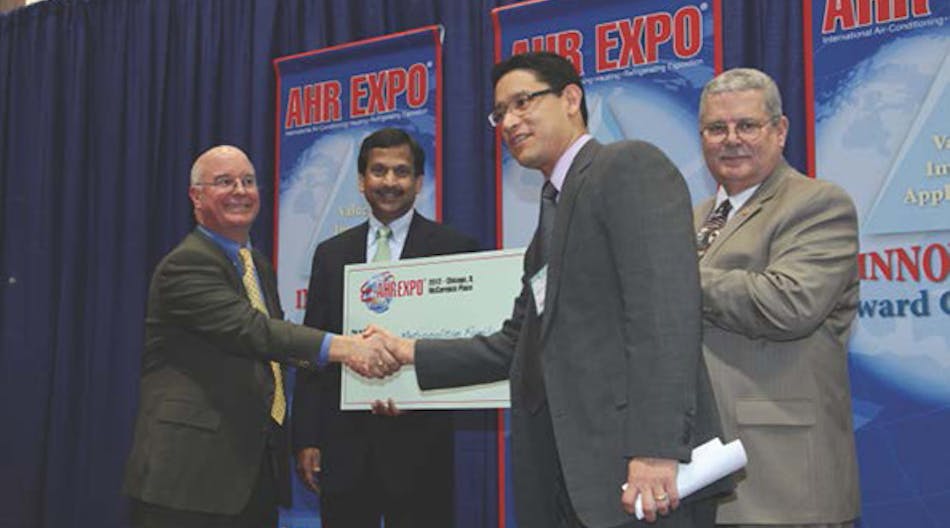 2012 AHR Expo Innovation Awards entry fees donation ceremony.