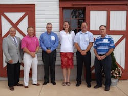 From left to right John Walters Business Unit Manager Bahnson Environmental Specialties Jim Hutcherson CLO and VP Human Resources Joe Burns EMCOR Executive VP amp Interim CEO Bahnson Katie Overton CFO Mark Malloy Business Unit Manager Intermech and Joe Keane Business Unit Manager Bahnson Mechanical Systems From left to right John Walters Business Unit Manager Bahnson Environmental Specialties Jim Hutcherson CLO and VP Human Resources Joe Burns EMCOR Executive VP amp Interim CEO Bahnson Katie Overton CFO Mark Malloy Business Unit Manager Intermech and Joe Keane Business Unit Manager Bahnson Mechanical Systems