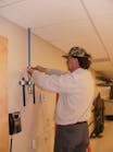 A Haberberger technician takes part in the extensive renovations at St Louis University