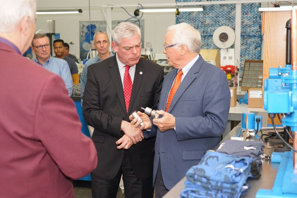 Mayor Scott Avedisian of Warwick Rhode Island and Hans Kuster President and owner of AquaMotion