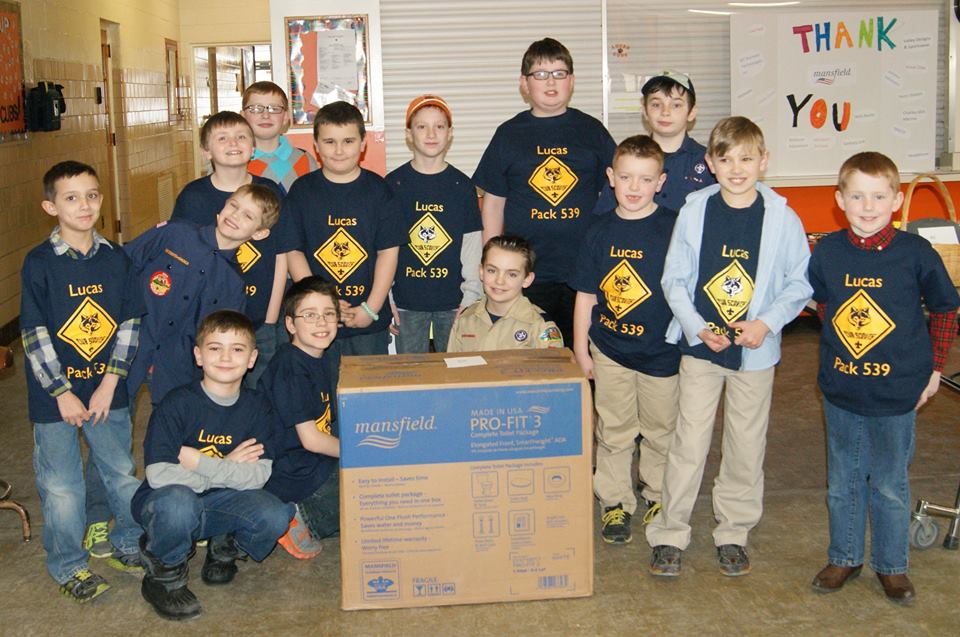 A donation from Mansfield helped boost this cub scout pack39s charity auction