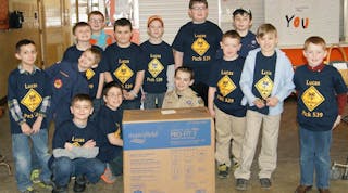 A donation from Mansfield helped boost this cub scout pack&apos;s charity auction.