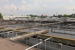 A wastewater treatment plant A wastewater treatment plant