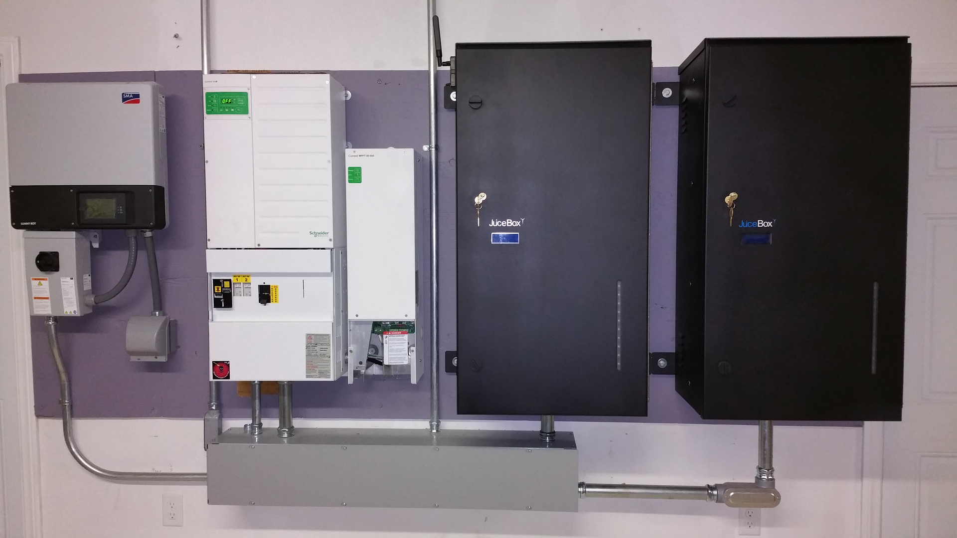 The JuiceBox energy system onsite