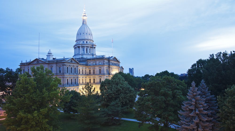 The Michigan state capitol in Lansing.