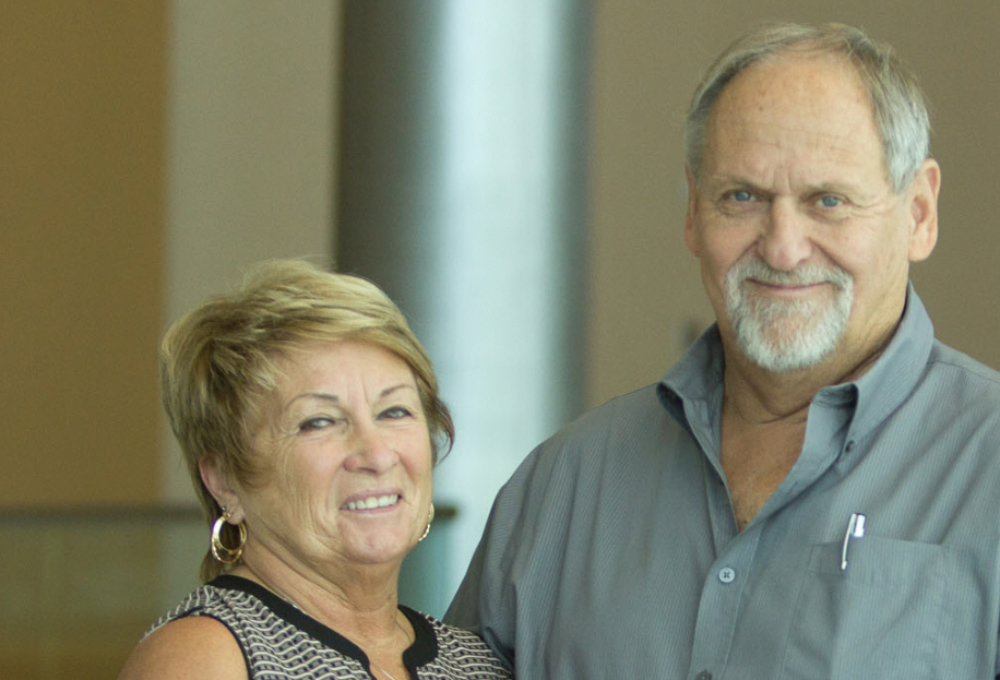 Harley Perry with his wife Veronica