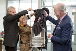 Terry King left Ball State39s acting president assists Diane and Robert G Hunt with the unveiling of a plaque recognizing the couple39s support of the university and its construction management program Terry King left Ball State39s acting president assists Diane and Robert G Hunt with the unveiling of a plaque recognizing the couple39s support of the university and its construction management program