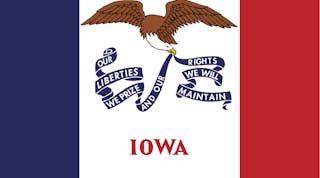 The state flag of Iowa.