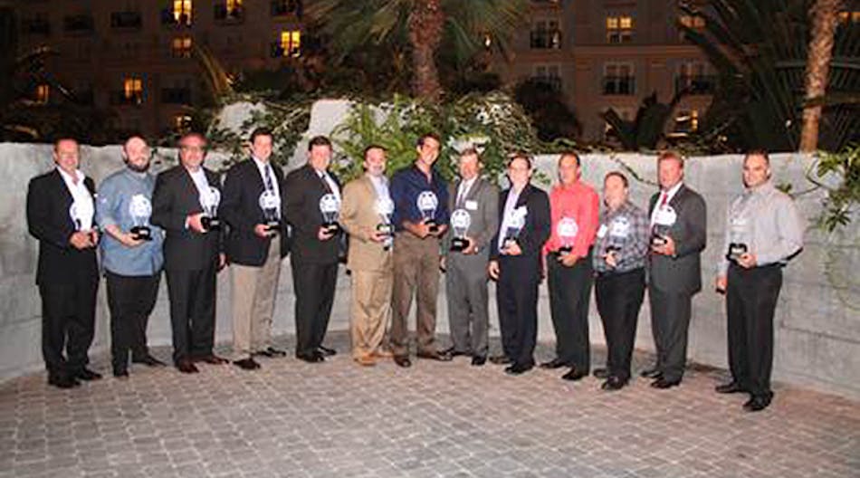 Rheem Team Top- 20 Contractors include (From left to righ)t: David Isaac, Isaac Heating &amp; Air Conditioning; Adam Woodside, C&amp;M Heating &amp; Cooling; Dave Haddon, Haddon Heating &amp; Cooling; Jeff Zanella, Conditioned Air Company of Naples, LLC; Neil Rasor, Chancey &amp; Reynolds, Inc.; Joby Teel, A/C Warehouse; Neil Picon, Picon Design Corp.; Kurt Kutterheinrich, Riccar Heating &amp; Air Conditioning; Howard Pearl, Pride A/C &amp; Appliance; Mitch Lovinger, Service America; Eric Pereira, Air Around the Clock A/C &amp; Appliance; Rick Estes, Estes Heating &amp; Air Conditioning, Inc.; Mike Forgione, Universal Air &amp; Heat. (Representatives from the following Rheem Top-20 Contractors not photographed, include: Air America A/C Heating &amp; Refrigeration; Arco Temp Air Corp; Atlanta Air Care LLC; Aztil Air Conditioning &amp; Heating; Cool Air USA Inc.; East Coast Mechanical; Prentice Alsup Heating &amp; Air Conditioning, Inc.)