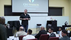 Mike Agugliaro presenting one of his seminars Mike Agugliaro presenting one of his seminars