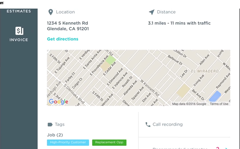 A typical window in the Mobile 20 app