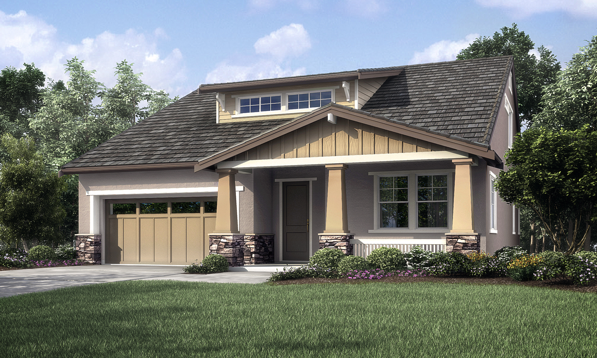 The Pulte net zero energy home exterior