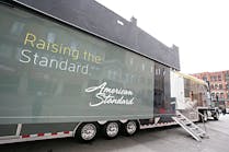 Exterior of the Beauty in Motion mobile showroom.
