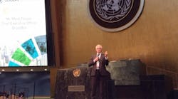 Grundfos CEO Mads Nipper addresses the United Nations Global Compact Leaders&rsquo; Summit in New York on June 24, 2016.