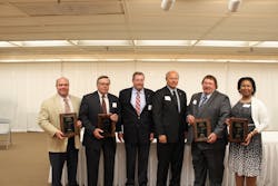 Pictured from left to right are Steve Haberberger Treasurer and Vice President of Operations at Haberberger Jeff Roberts Haberberger Project Manager and Vice President of Project Development George Corey Treasurer MCA of Eastern Missouri Mike McLaughlin Local 562 Pipefitter General Foreman Phil Jones and Patricia Pride Project Manager with MSD Pictured from left to right are Steve Haberberger Treasurer and Vice President of Operations at Haberberger Jeff Roberts Haberberger Project Manager and Vice President of Project Development George Corey Treasurer MCA of Eastern Missouri Mike McLaughlin Local 562 Pipefitter General Foreman Phil Jones and Patricia Pride Project Manager with MSD