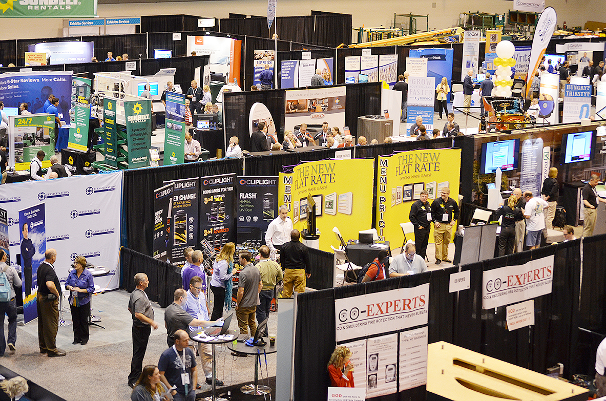A shot of the exhibit hall at Comfortech 2015