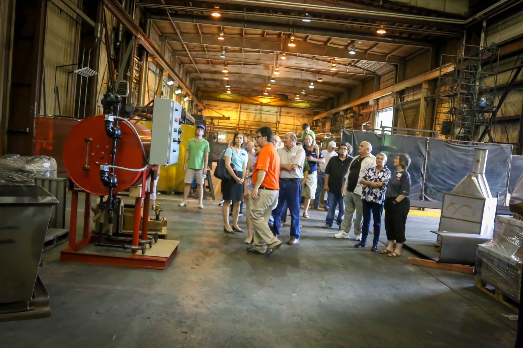Visitors taking the plant tour during the Bryan Steam open house