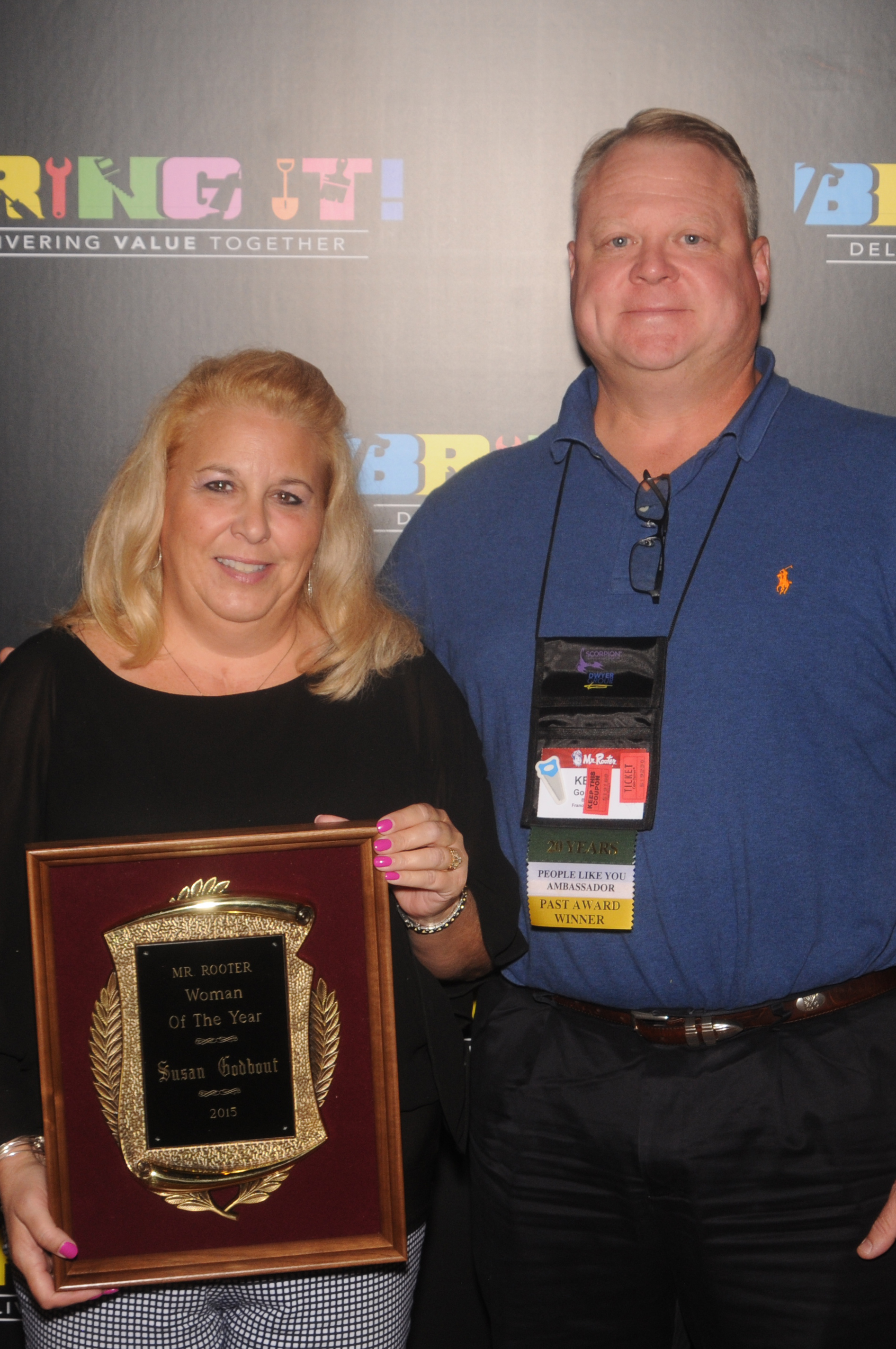 Susan Godbout during the award presentation