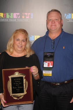 Susan Godbout during the award presentation Susan Godbout during the award presentation